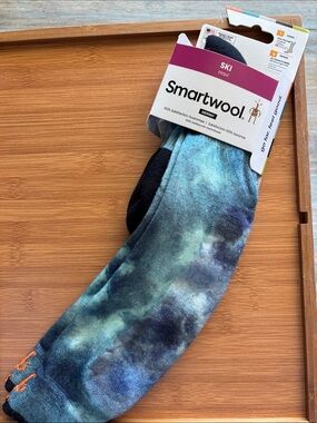 Smartwool Unisex Ski Socks - Blue Green Tie-Dye
